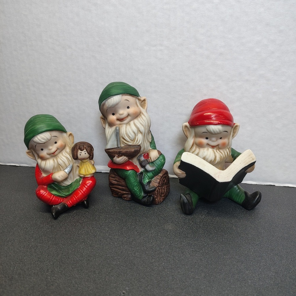 Vintage Homeco Santa's Elf Helpers (Set of 3)